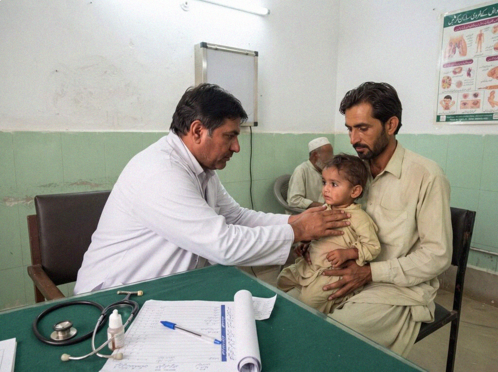 Medical staff working inside the DHIII clinic.